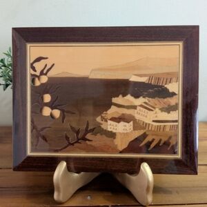 Vintage Italian Wood Marquetry Gabriella Plague Sorrento